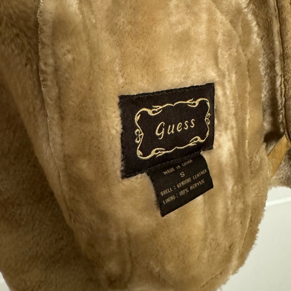 Vintage - Guess Faux Fur Lined Suede Leather Jacket - Picture 2 of 4